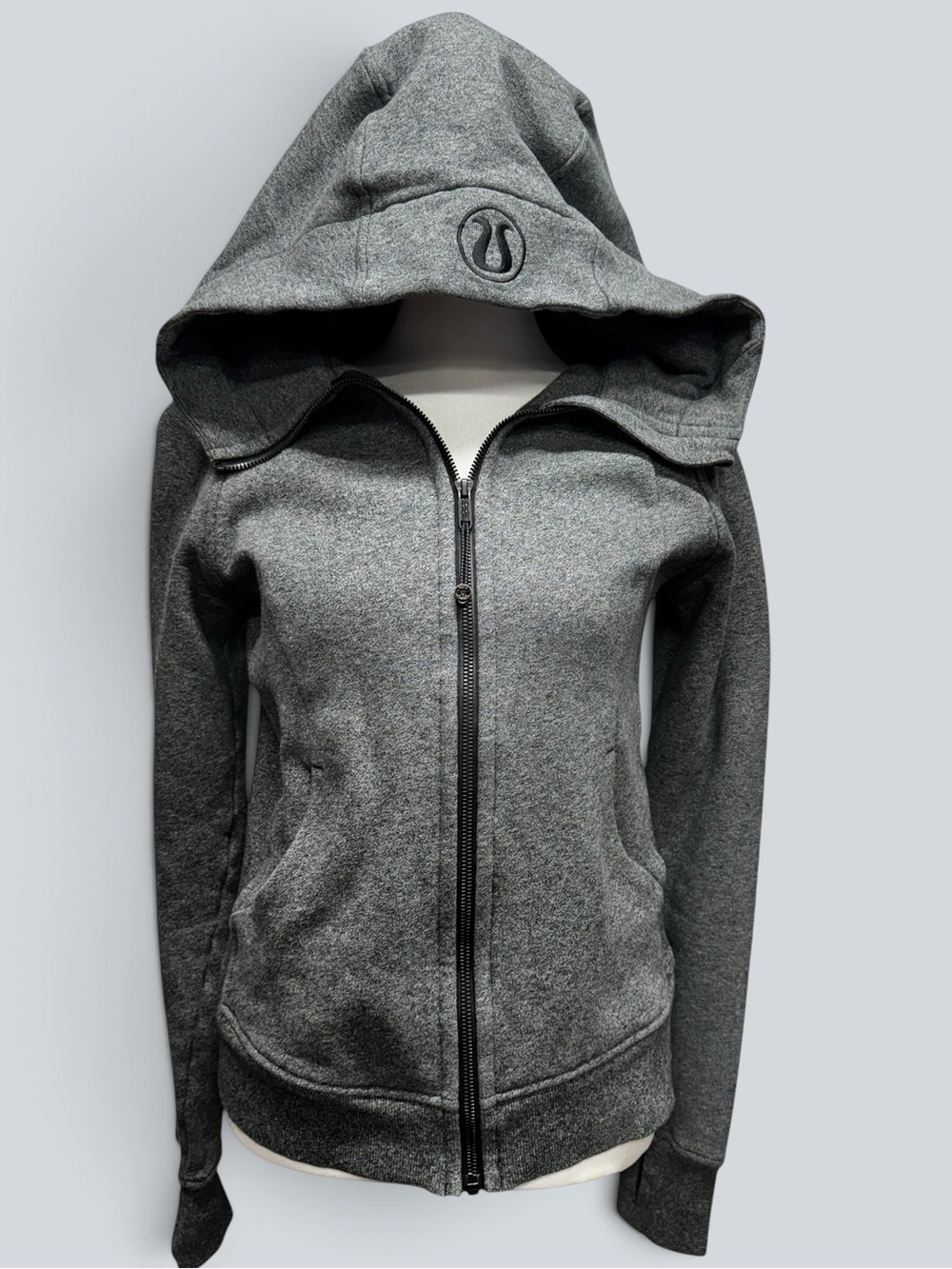 lululemon athletica Dark Gray Full-Zip Hooded Jacket Size 10